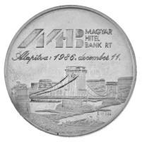 DN "Gróf Széchenyi István / MHB Magyar Hitelbank Rt" jelzett Ag emlékérem, műanyag dísztok...