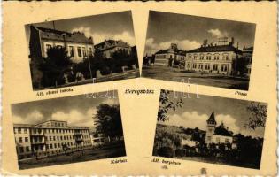 1939 Beregszász, Beregovo, Berehove; Állami elemi iskola, Posta, Kórház, Állami borpince / school, post office, hospital, state wine cellar (EK)