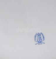 Herendi 9 darab virágmintás nagytányér, 1942, jelzett, egyik barnaszínű szélfestéssel, háncsnyomott,...