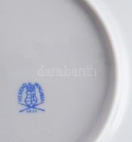 Herendi paradicsommadár mintás tálka. Jelzett, kézzel festett, kopással, d: 15 cm