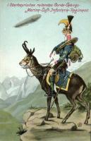 German cavalryman with Zeppelin