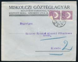 Miskolc 1930 "Miskolczi Gőztéglagyár Részvénytársaság" fejléces levélboríték