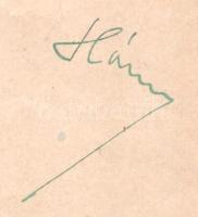 1942 Bp., Hóman Bálint (1885-1951) kultuszminiszter autográf aláírásával ellátott Horthy ösztöndíj a...