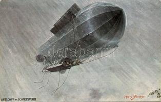 Zeppelin in snow storm s: Hans Stövhase