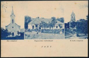 1923 Szabó Dezső (1879-1945) író autográf képeslapja Fónyt ábrázoló képeslapon