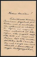 1907 Lévay Ede (1864-1928) filozófiai doktor, főgimnáziumi tanár, matematikus autográf levele 3 beírt oldalon