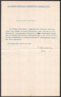 Márki Sándor (1853-1925.) történetíró, történész, egyetemi tanár, az MTA tagja aláírása megbízó levélen