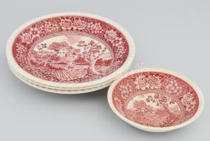 Villeroy & Boch "Rusticana" 3 darab leveses tányér és egy kínáló, jelzett, egyiken erősebb mázrepedés, d: 16-23 cm