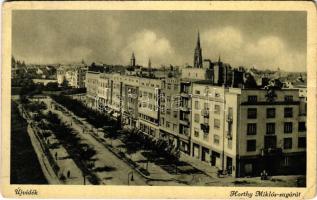 1942 Újvidék, Novi Sad; Horthy Miklós sugárút. Zima Károly kiadása / street (EK)