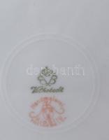 Antik Volkstedt kínai sárkány mintával díszített porcelán tányér, jelzet, d: 23,5 cm