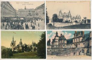 21 db RÉGI külföldi város képeslap vegyes minőségben / 21 pre-1945 European town-view postcards in mixed quality