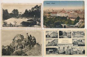 21 db RÉGI történelmi magyar város képeslap vegyes minőségben / 21 pre-1945 historical Hungarian town-view postcards in mixed quality