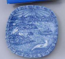 Julien Rörstrand 4 darab dísztányér, 1978-1980, eredeti dobozokban