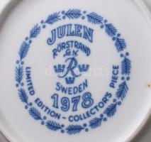 Julien Rörstrand 4 darab dísztányér, 1978-1980, eredeti dobozokban