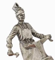 2 darab francia ólomkatona, jelzett, h: 8-13 cm