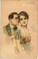 Szerelmes pár. Olasz művészlap / Romantic couple. Italian art postcard. Anna & Gasparini 492-4. ...