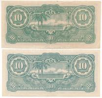 Malajzia / Japán megszállás DN (1942-1944) 10$ "Banános Bankjegy" (2xklf) az egyik nem víz...