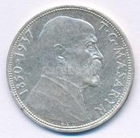 Csehszlovákia 1937. 20K Ag Masaryk köztársasági elnök halála T:AU patina Czechoslovakia 1937. 20 Korun Ag Death of President Masaryk C:AU patina Krause KM#18