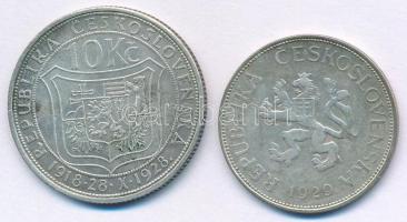 Csehszlovákia 1928. 10K Ag "Masaryk" + 1929. 5K Ag T:VF patina
Czechoslovakia 1928. 10 Ko...