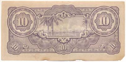 Indonézia / Holland Kelet-India/ Japán megszállás DN (1942) 10G "SI" T:F,VG anyaghiány, fo...