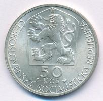 Csehszlovákia 1977. 50K Ag "Jan Kollar" T:AU Czechoslovakia 1977. 50 Korun Ag "Death ...