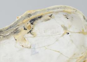 Dresda porcelán gyermekpárr figura, jelzett, sérült, javított, 15x16 cm