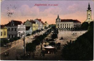 1916 Nagykanizsa, Fő út, piac, Pollák József üzlete (EK)