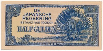 Indonézia / Holland Kelet-India/ Japán megszállás DN (1942) 1/2G "SL" T:F folt Indonesia / Netherlands East Indies / Japanese Occupation ND (1942) 1/2 Gulden "SL" C:F spot Krause P#122b