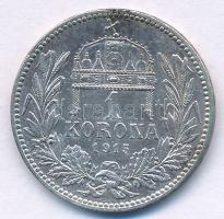 1915KB 1K Ag "Ferenc József" T:XF patina 
Adamo K5.1