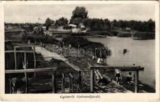 1941 Gyömrő, Tóstrandfürdő, hinta. Fábián Gyula kiadása (EK)