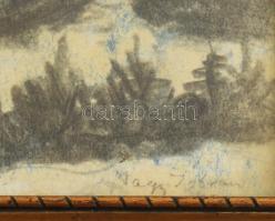 Nagy István jelzéssel: Dombos táj. Vegyes technika, papír. Hátoldalán Magyar Nemzeti Galéria 1252/97...