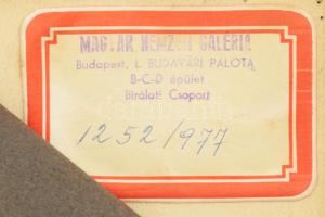 Nagy István jelzéssel: Dombos táj. Vegyes technika, papír. Hátoldalán Magyar Nemzeti Galéria 1252/97...