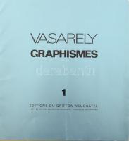 Vasarely Victor (1908-1997): Graphismes 1. 8 db heliogravűr, papír, részben jelzett a heliogravűrön. Neuchatel, Éditions du Griffon kiadása, 1977. Lapméret: 29,5x27 cm. Vasarely korai 1930-40 körül készült alkotásait bemutató, komplett, hiánytalan mappa! Mappa kiadói borítóján kopásnyomokkal.