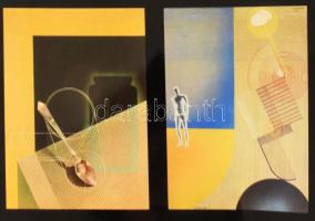 Vasarely Victor (1908-1997): Graphismes 1. 8 db heliogravűr, papír, részben jelzett a heliogravűrön....