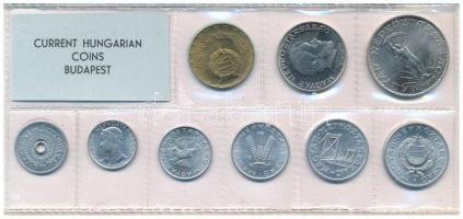 1973. 2f-10Ft (9xklf) érmés forgalmi sor fóliatokban T:UNC patina 
Adamo FO6