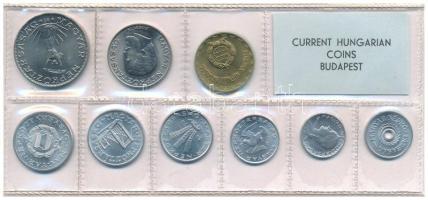 1974. 2f-10Ft (9xklf) érmés forgalmi sor fóliatokban T:UNC patina 
Adamo FO7