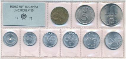 1975. 2f-10Ft (9xklf) érmés forgalmi sor fóliatokban T:UNC kis patina  Adamo FO8