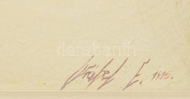 Wrábel Erzsébet (1959-): Szárnyalás, 1995. Vegyes technika, applikáció, farost. Jelezve jobbra lent....