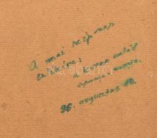 Wrábel Erzsébet (1959-): Szárnyalás, 1995. Vegyes technika, applikáció, farost. Jelezve jobbra lent....