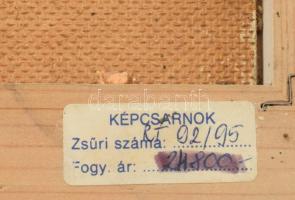 Wrábel Erzsébet (1959-): Szárnyalás, 1995. Vegyes technika, applikáció, farost. Jelezve jobbra lent....