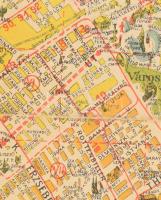 1947 Stoits György: Merre menjek? Budapest közlekedési térképe, 1947-es kiadás, hátoldalán teljes ut...