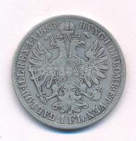Ausztria 1858A 1Fl Ag "Ferenc József" T:VF,F 
Austria 1858A 1 Florin Ag "Franz Josep...