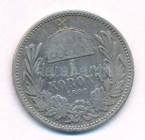 1892KB 1K Ag "Ferenc József" T:F patina 
Adamo K5