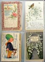 Motívum képeslap gyűjtemény maradvány, több mint 250 db régi képeslap iratrendezőben sok jó motívumm...