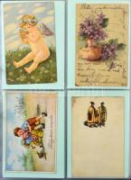 Motívum képeslap gyűjtemény maradvány, több mint 250 db régi képeslap iratrendezőben sok jó motívumm...