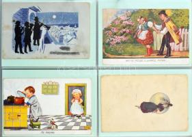 Motívum képeslap gyűjtemény maradvány, több mint 250 db régi képeslap iratrendezőben sok jó motívumm...