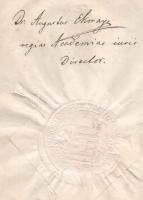 1871 Ekmayer Ágost, (1833-1905), (jogakadémiai igazgató-tanár) és Degen Gusztáv (1834-1903) író aláí...