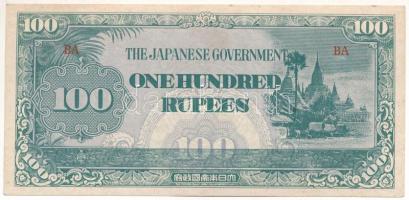 Mianmar / Japán megszállás DN (1944) 100R T:AU Myanmar / Japanese Occupation ND (1944) 100 Rupees C:AU Krause P#17b