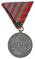 1918. "Sebesültek Érme" Zn kitüntetés, modern - három sebesülés után járó - mellszalaggal,...
