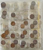 463db-os vegyes, főleg észak-európai fémpénz gyűjtemény kék gyűrűs albumba rendezve, közte Monaco, D...